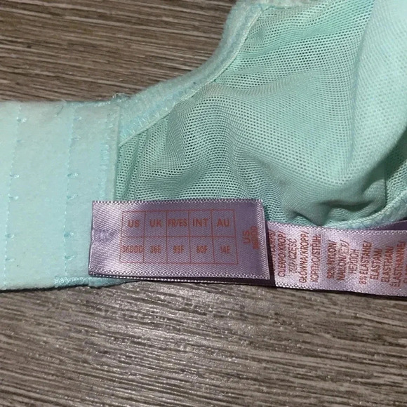 Savage X Fenty Back to the Boudoir Balconette Bra, light green mint 36DDD - Picture 6 of 7